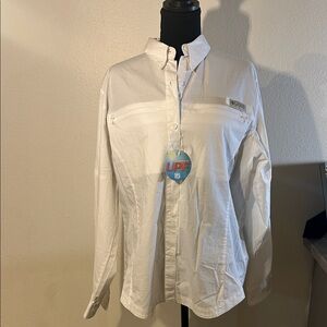 Columbia Omni-Shade White Long Sleeve Shirt
